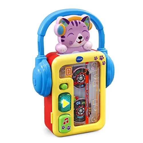 VTech Kiddie Cat Cassette Player | Retro Music Toy for 9-36 Months thumbnail 3