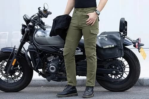 CTBQiTom Motorcycle Pants for Men & Women with CE Level 2 Armor 28 Regular (Army Green) thumbnail 2