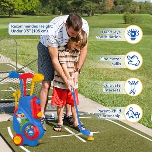 Liberry Toddler Golf Clubs Set Toy for 1-4 Years Old Boys Girls, Blue | Safe & Durable Plastic with 13-Piece Set thumbnail 4