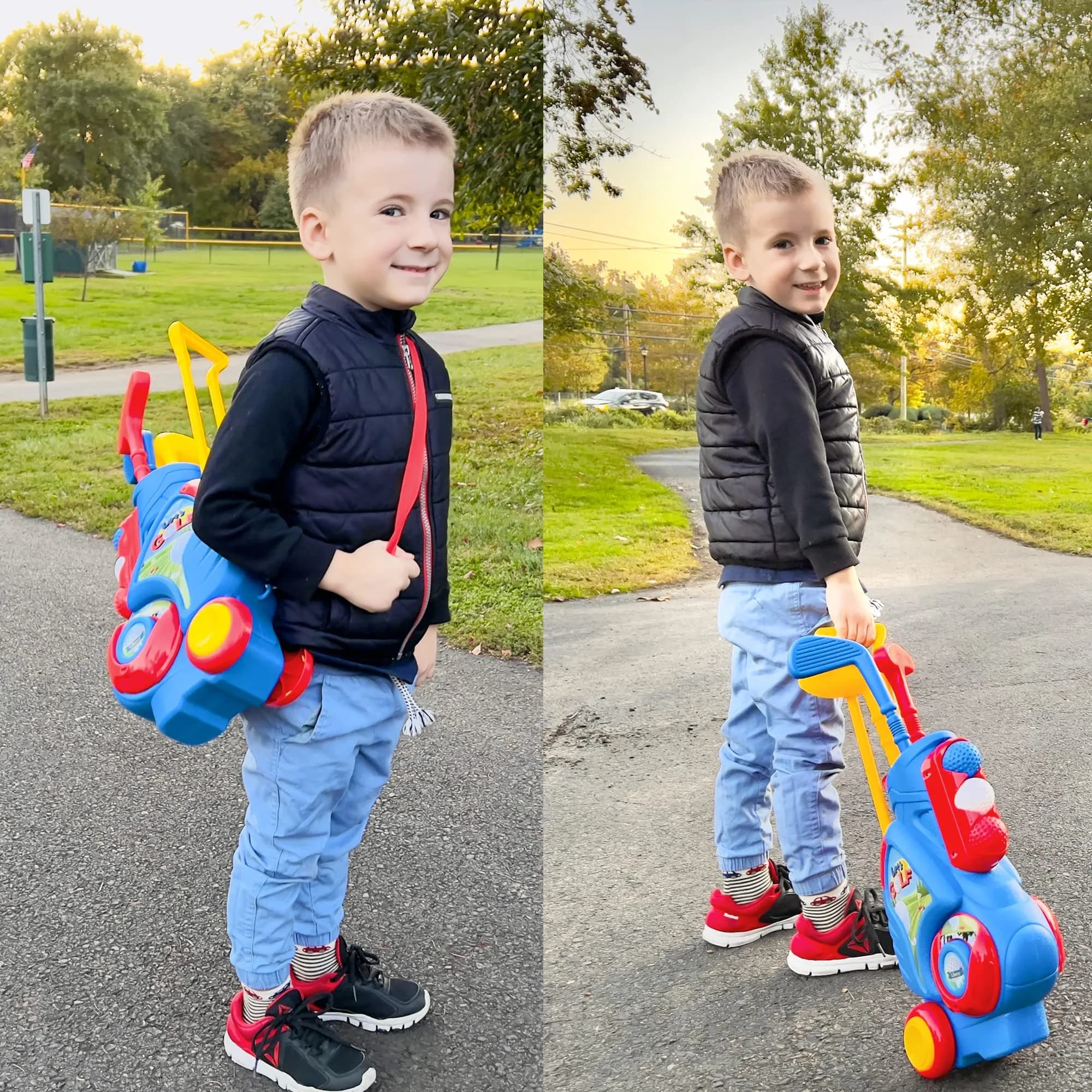 Liberry Toddler Golf Clubs Set Toy for 1-4 Years Old Boys Girls, Blue | Safe & Durable Plastic with 13-Piece Set - view 6