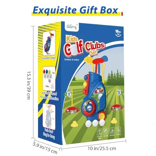 Liberry Toddler Golf Clubs Set Toy for 1-4 Years Old Boys Girls, Blue | Safe & Durable Plastic with 13-Piece Set thumbnail 7