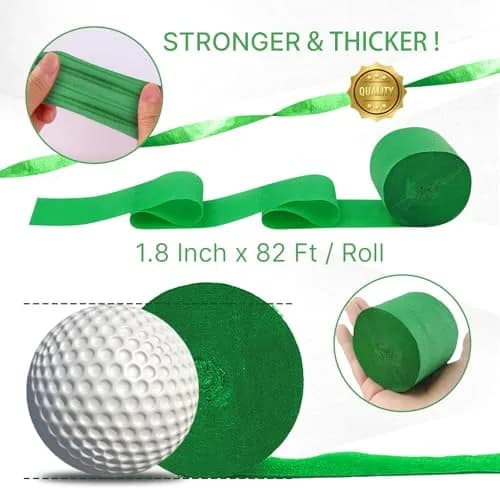 PartyWoo Lime Green Crepe Paper Streamers 4 Rolls 328 FT | FSC-Certified Paper for Parties thumbnail 6