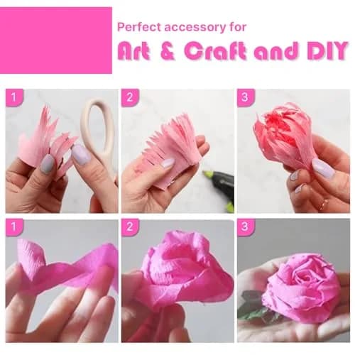 PartyWoo Pink Crepe Paper Streamers 4 Rolls (984 FT Total) | FSC-Certified Paper for Parties thumbnail 4