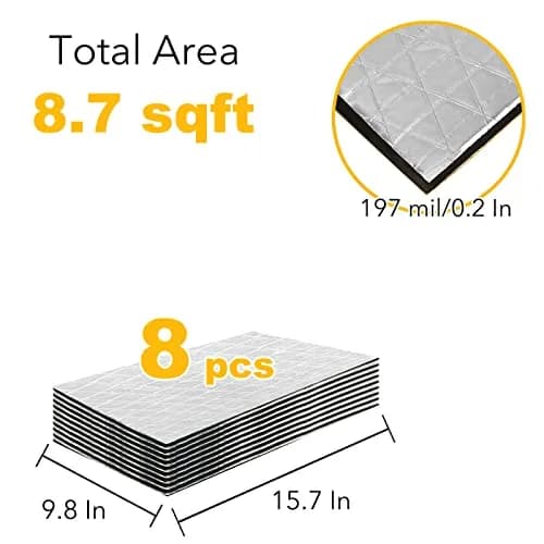 KOIKEY Car Sound Deadening Mat 197mil 5mm 8.7 sqft | Reduces Noise 50% for Quieter Indian Drives thumbnail 5