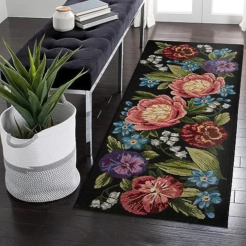 Liora Manne Esencia 1'11" x 4'11" Botanical Indoor/Outdoor Rug | Machine Washable, Non-Slip, Low Profile, Floral Design thumbnail 4