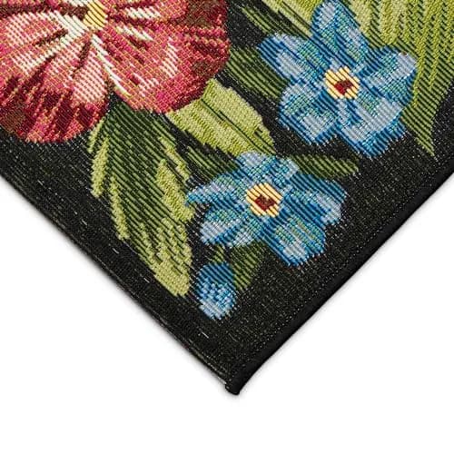 Liora Manne Esencia 1'11" x 4'11" Botanical Indoor/Outdoor Rug | Machine Washable, Non-Slip, Low Profile, Floral Design thumbnail 6