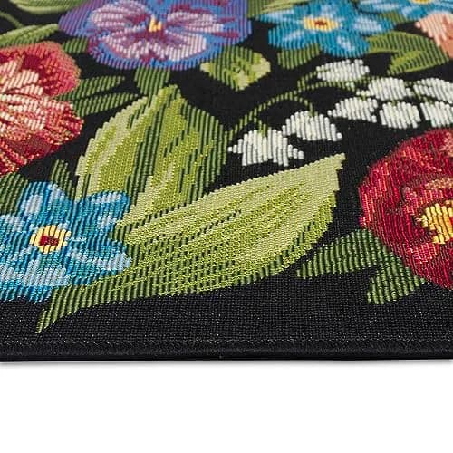 Liora Manne Esencia 1'11" x 4'11" Botanical Indoor/Outdoor Rug | Machine Washable, Non-Slip, Low Profile, Floral Design thumbnail 7