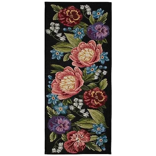Liora Manne Esencia 1'11" x 4'11" Botanical Indoor/Outdoor Rug | Machine Washable, Non-Slip, Low Profile, Floral Design thumbnail 2