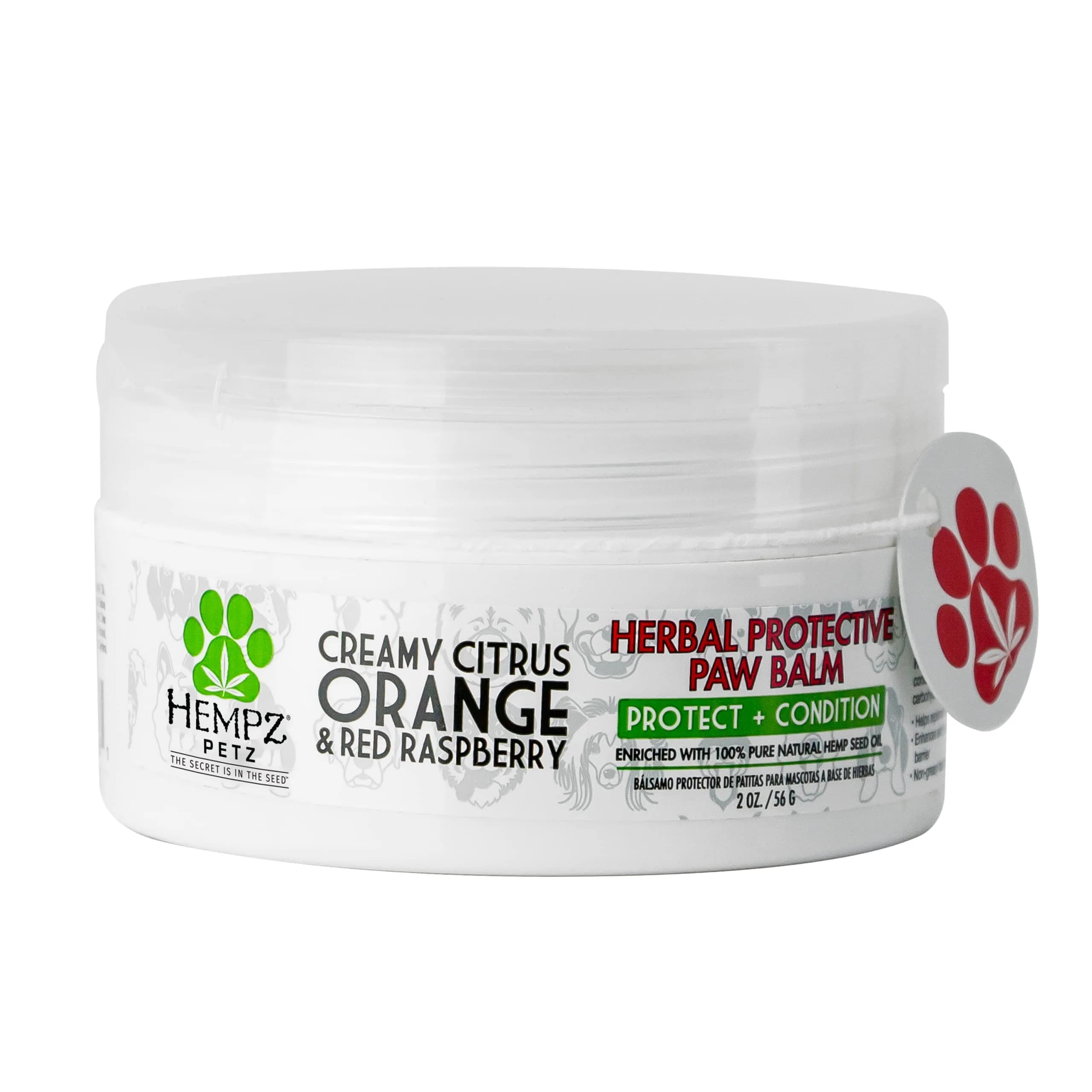 Hempz Petz Dog Paw Balm, Citrus Orange & Red Raspberry, 2 oz. | Nourishing, Vegan & Cruelty-Free Paw Moisturizer - main product image