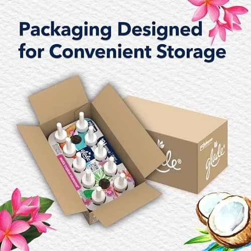 Glade Exotic Tropical Blossoms Air Freshener Refills 6.7 Fl Oz (200ml) | 10 Count Pack with Essential Oils thumbnail 8