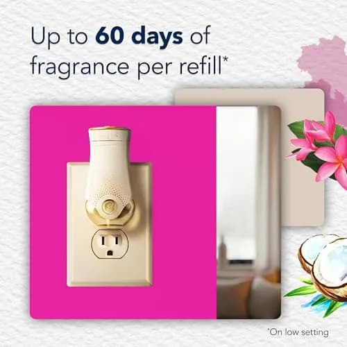 Glade Exotic Tropical Blossoms Air Freshener Refills 6.7 Fl Oz (200ml) | 10 Count Pack with Essential Oils thumbnail 2