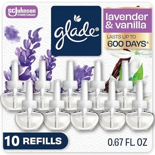 Glade PlugIns Refills Air Freshener, Lavender & Vanilla Scent, 6.7 Fl Oz (Pack of 1) | Essential Oils for Home & Bathroom - main product image