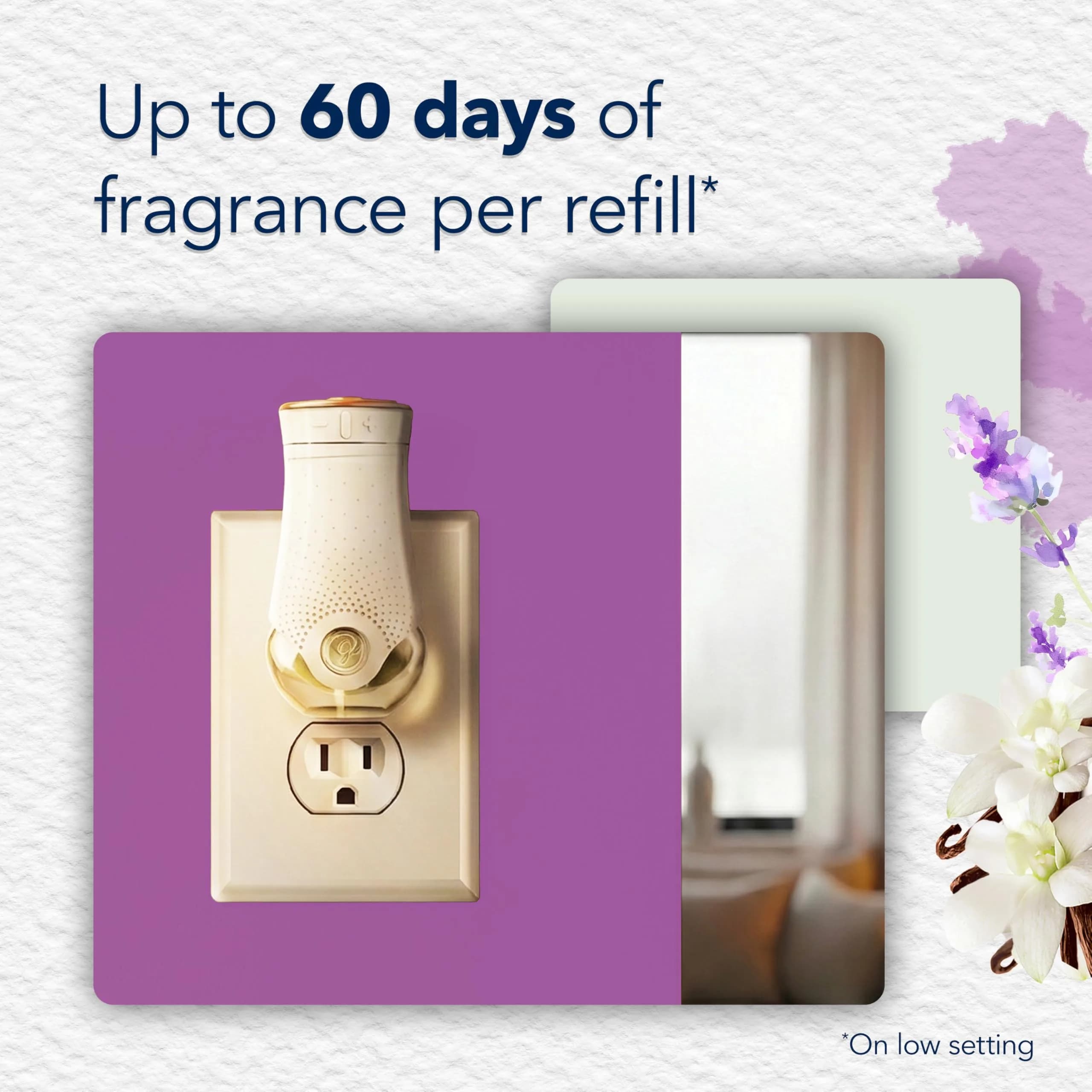 Glade PlugIns Refills Air Freshener Lavender & Vanilla 6.7 Fl Oz (200ml) | Scented with Essential Oils for Home & Bathroom - view 3