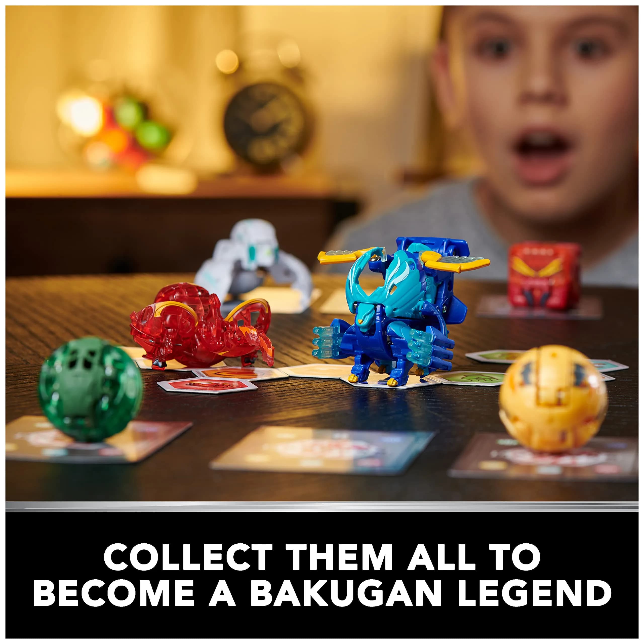 Bakugan Legends Collection Pack 4-Pack with Nova, Ultra, Geogan, Dragonoid Nova, Trox Ultra, and 6 BakuCores | ASTM-Tested Toy Figure - view 7