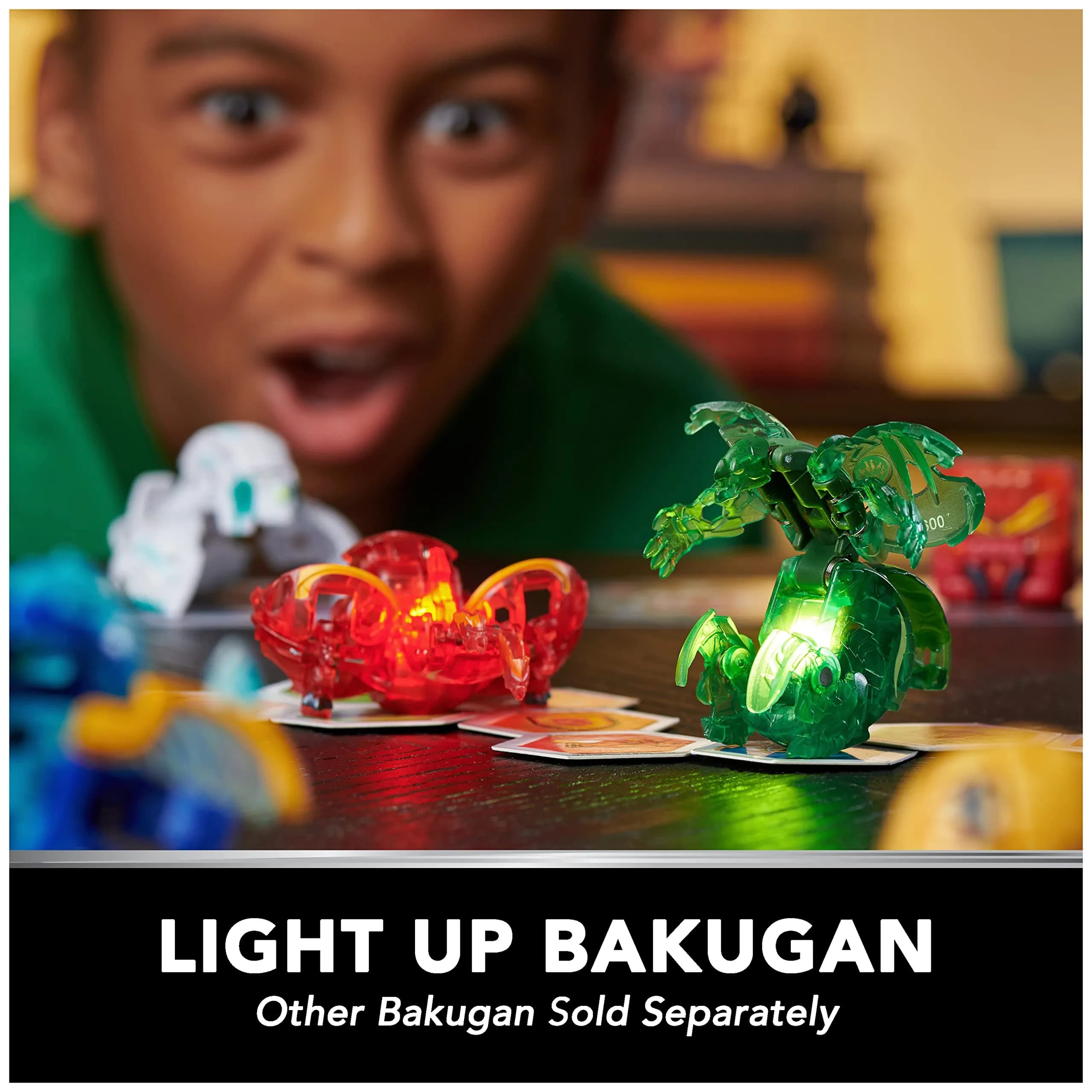 Bakugan Legends Collection Pack 4-Pack with Nova, Ultra, Geogan, Dragonoid Nova, Trox Ultra, and 6 BakuCores | ASTM-Tested Toy Figure - view 3