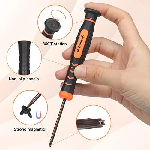 Jorest Precision Screwdriver Set with Spudger | T8 Security Torx, P5, Y00, T5, T6, T9, T15 Bits for Electronics Repair thumbnail 2
