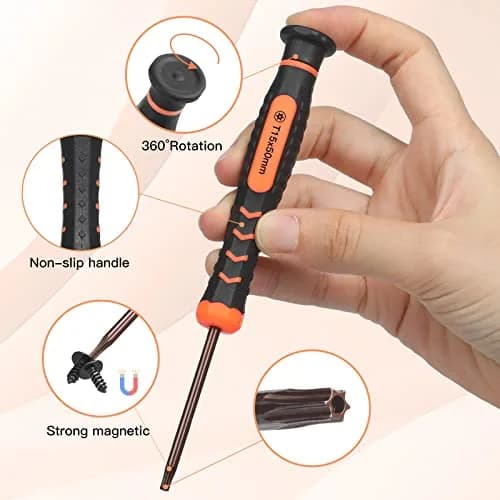 Jorest T15 Torx Security Precision Screwdriver with Spudger | S2 Steel Magnetic Tip for Electronics Repair thumbnail 3
