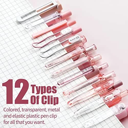 Four Candies Cute Pink Pens, Black Gel Ink, Rose - 12ct, 0.5mm Fine Point | Smooth Writing Instrument thumbnail 5