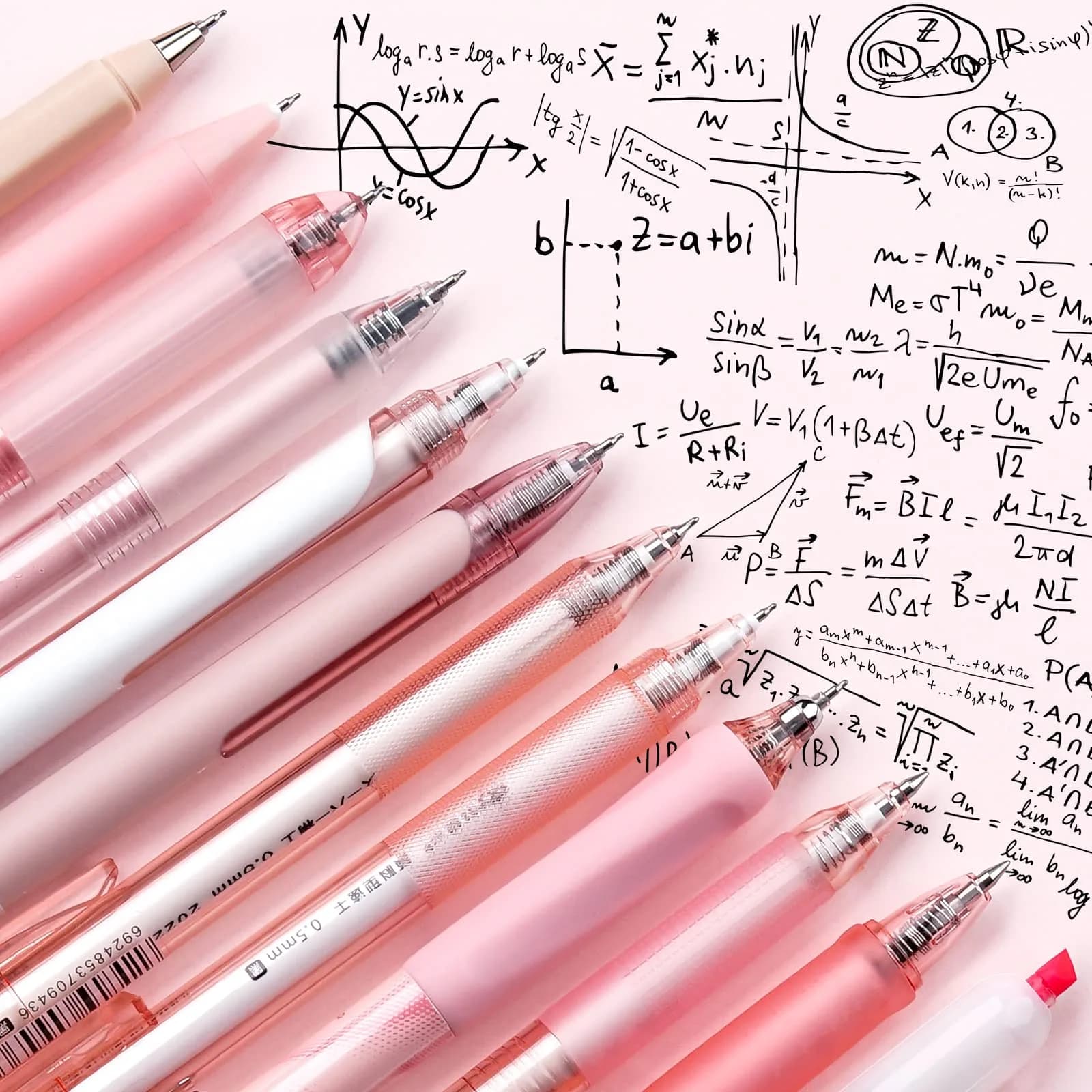 Four Candies Cute Pink Pens, Black Gel Ink, Rose - 12ct, 0.5mm Fine Point | Smooth Writing Instrument - view 3