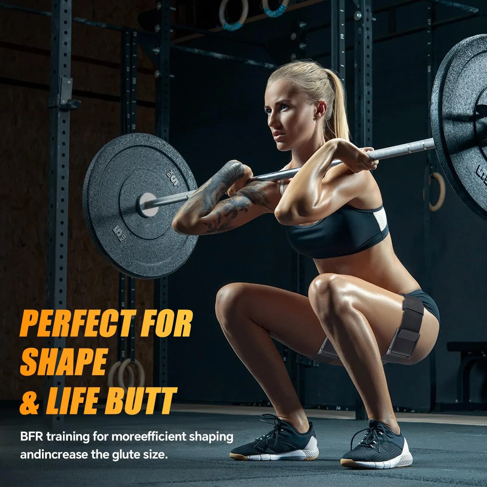 ROSYQUARZ BFR Blood Flow Restriction Bands 35.4'' x 2'' (90cm x 5cm) | Muscle Growth & Glute Activation - view 6