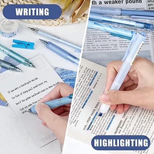 Four Candies Cute Blue Pens, Black Gel Ink, Ocean Series 12ct | Smooth Writing Instrument thumbnail 7
