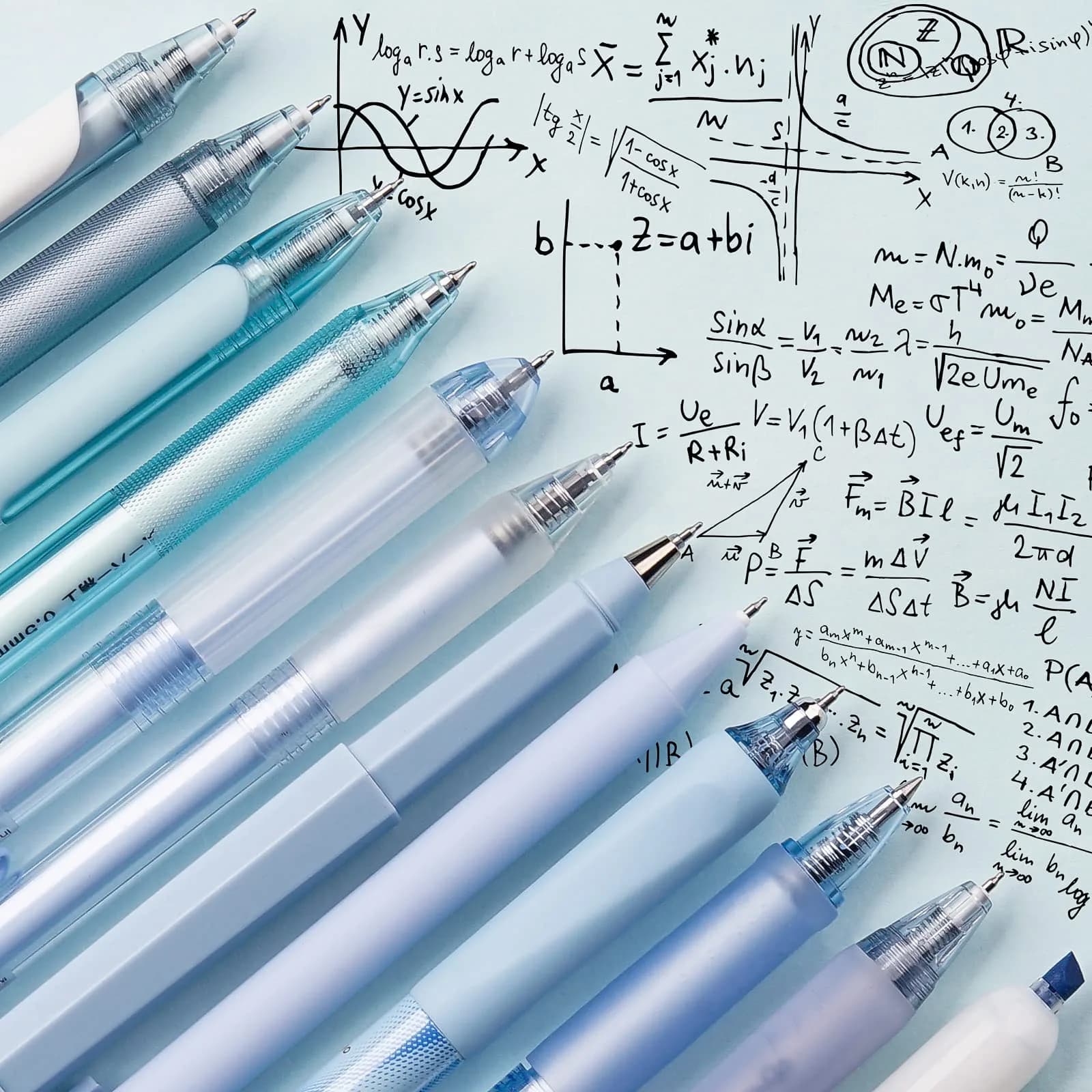 Four Candies Cute Blue Pens, Black Gel Ink, Ocean Series 12ct | Smooth Writing Instrument - view 3