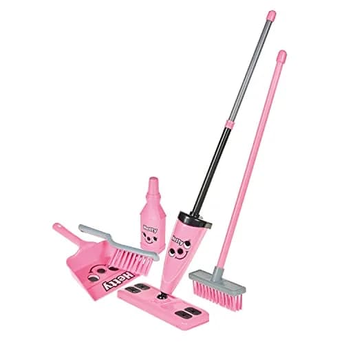 Casdon Hetty Cleaning Trolley - Pink Toy Playset with Mop & Accessories | Realistic Role Play for Kids 3+ thumbnail 2