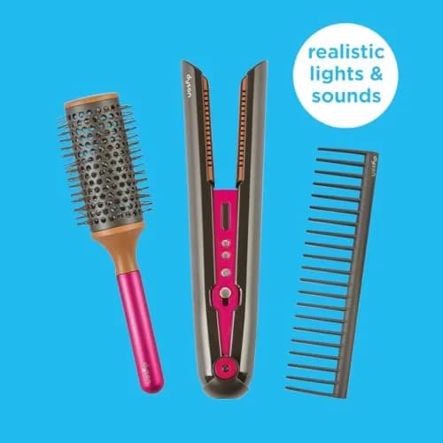 Casdon Dyson Corrale Styling Set | Safe Toy Straighteners for Children 3+ | Realistic Lights & Sounds thumbnail 2