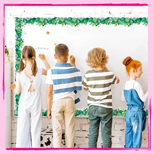 ERKE 60 Feet Scalloped Bulletin Board Borders with Floral & Leaves Patterns, 3 inches Wide | Classroom & Office Decor thumbnail 5
