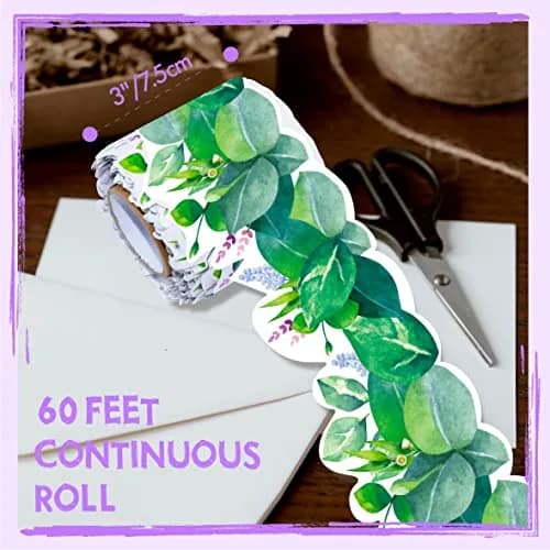 ERKE 60 Feet Scalloped Bulletin Board Borders with Floral & Leaves Patterns, 3 inches Wide | Classroom & Office Decor thumbnail 2