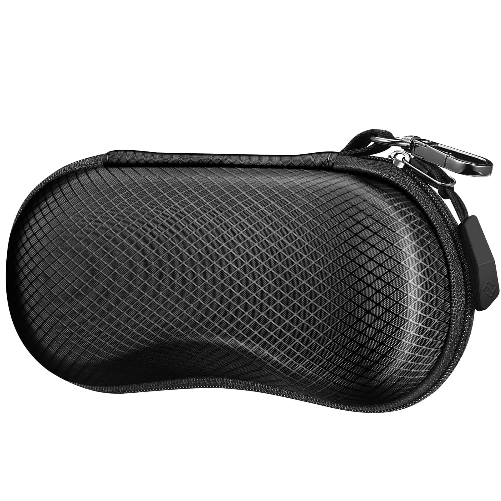 FINTIE Hard EVA Shell Sunglasses Case with Carabiner & Cleaning Cloth | Black — Black