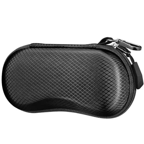 FINTIE Hard EVA Shell Sunglasses Case with Carabiner & Cleaning Cloth | Black thumbnail 1