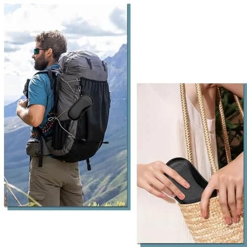 FINTIE Hard EVA Shell Sunglasses Case with Carabiner & Cleaning Cloth | Black thumbnail 7