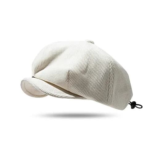 Croogo Baker Boy Newsboy Cap Beige | Classic Adjustable Apple Hat for Men & Women thumbnail 1