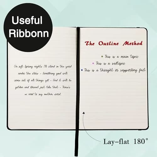 URSUNSHINE Ruled Notebook/Journal - Classic Lined Hardcover 5.3" x 8.26" | Durable & Portable thumbnail 4