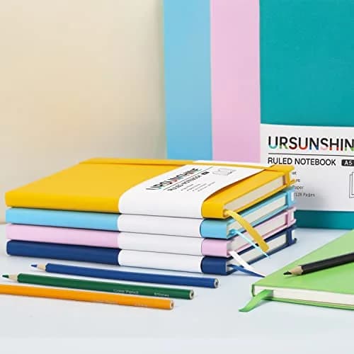 URSUNSHINE Ruled Notebook/Journal - Classic Lined Hardcover 5.3" x 8.26" | Durable & Portable thumbnail 6
