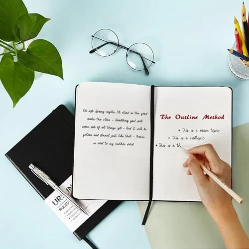URSUNSHINE Ruled Notebook/Journal - Classic Lined Hardcover 5.3" x 8.26" | Durable & Portable thumbnail 7