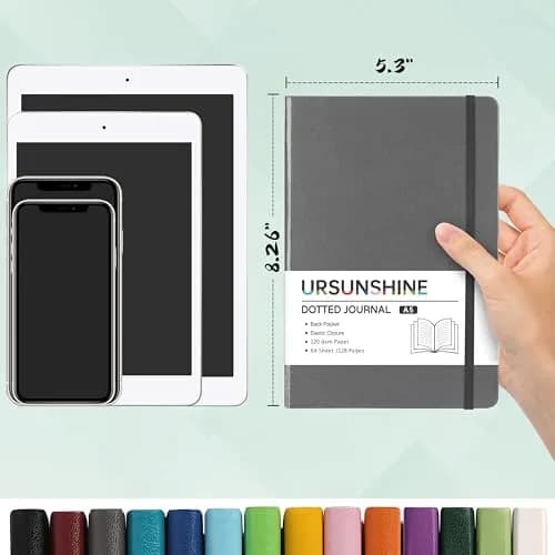 URSUNSHINE Ruled Notebook/Journal - Classic Lined Hardcover 5.3" x 8.26" | Durable & Portable thumbnail 2