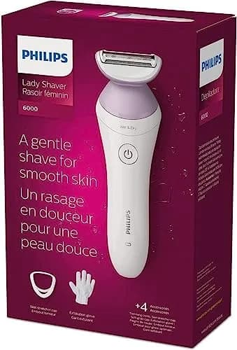 Philips Beauty Lady Electric Shaver Series 6000 4 Accessories Cordless | Gentle & Wet & Dry Use thumbnail 6