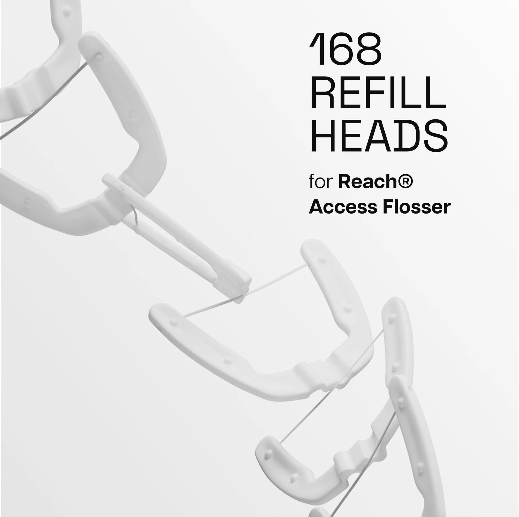 REACH Ultraclean Access Flosser Refill Heads, Unflavored, 28 Count (Pack of 6) | Dentist Recommended Brand for Easy Oral Care - view 2