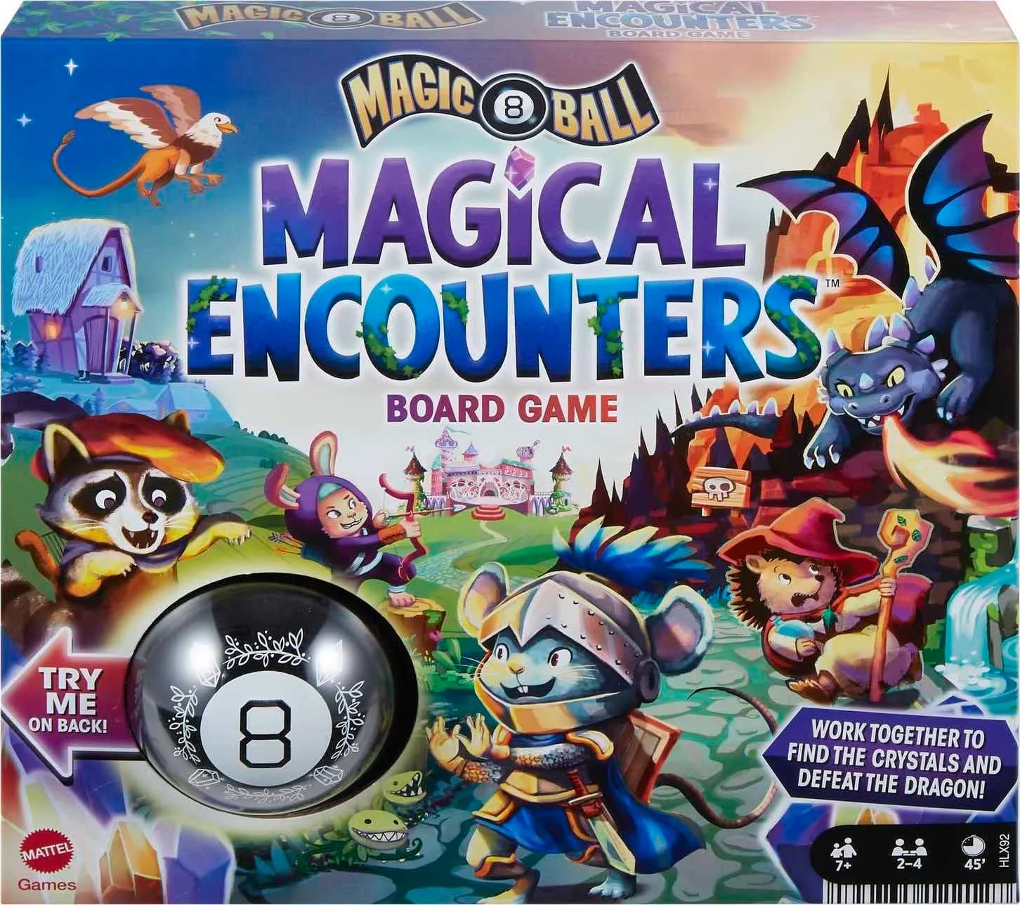 Mattel Games Magic 8 Ball Magical Encounters Board Game for Kids & Families | Cooperative Strategy Game for Ages 7+