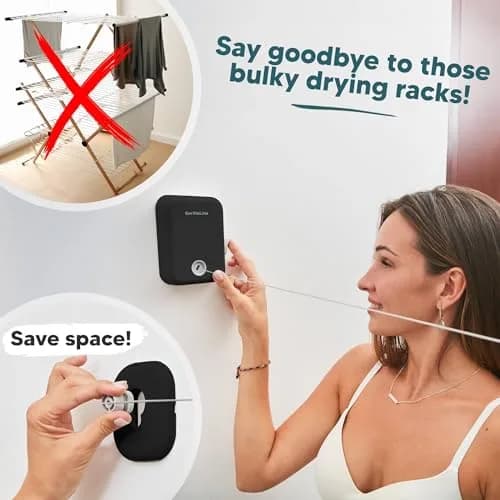 GorillaLine Retractable Clothesline 14.1 ft (4.3 m) | Heavy Duty Wall Mounted Drying Rack for Indoor & Outdoor Use thumbnail 7