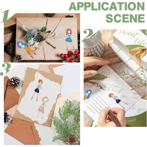 GLOBLELAND Fashion Woman Clear Stamp Skirt Silicone Clear Stamp 4.3 x 5.8 inches | DIY Scrapbook & Card Making thumbnail 7