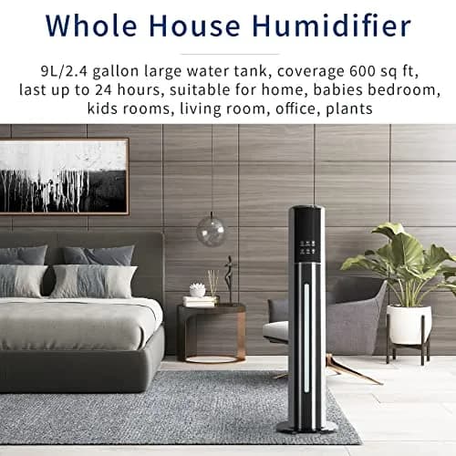 H1A 9L Ultrasonic Cool Mist Humidifier | Large Room, Smart App & Remote, 60H Runtime thumbnail 2