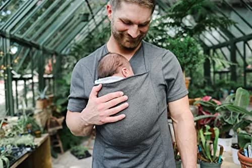 Lalabu The Dad Shirt | Hands-Free Baby Carrier for Dads - Gray - XL | CPSC Tested & Approved thumbnail 8