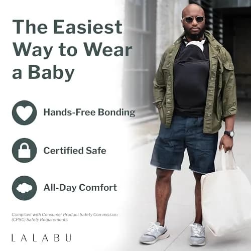 Lalabu The Dad Shirt | Hands-Free Baby Carrier for Dads - Gray - XL | CPSC Tested & Approved thumbnail 2
