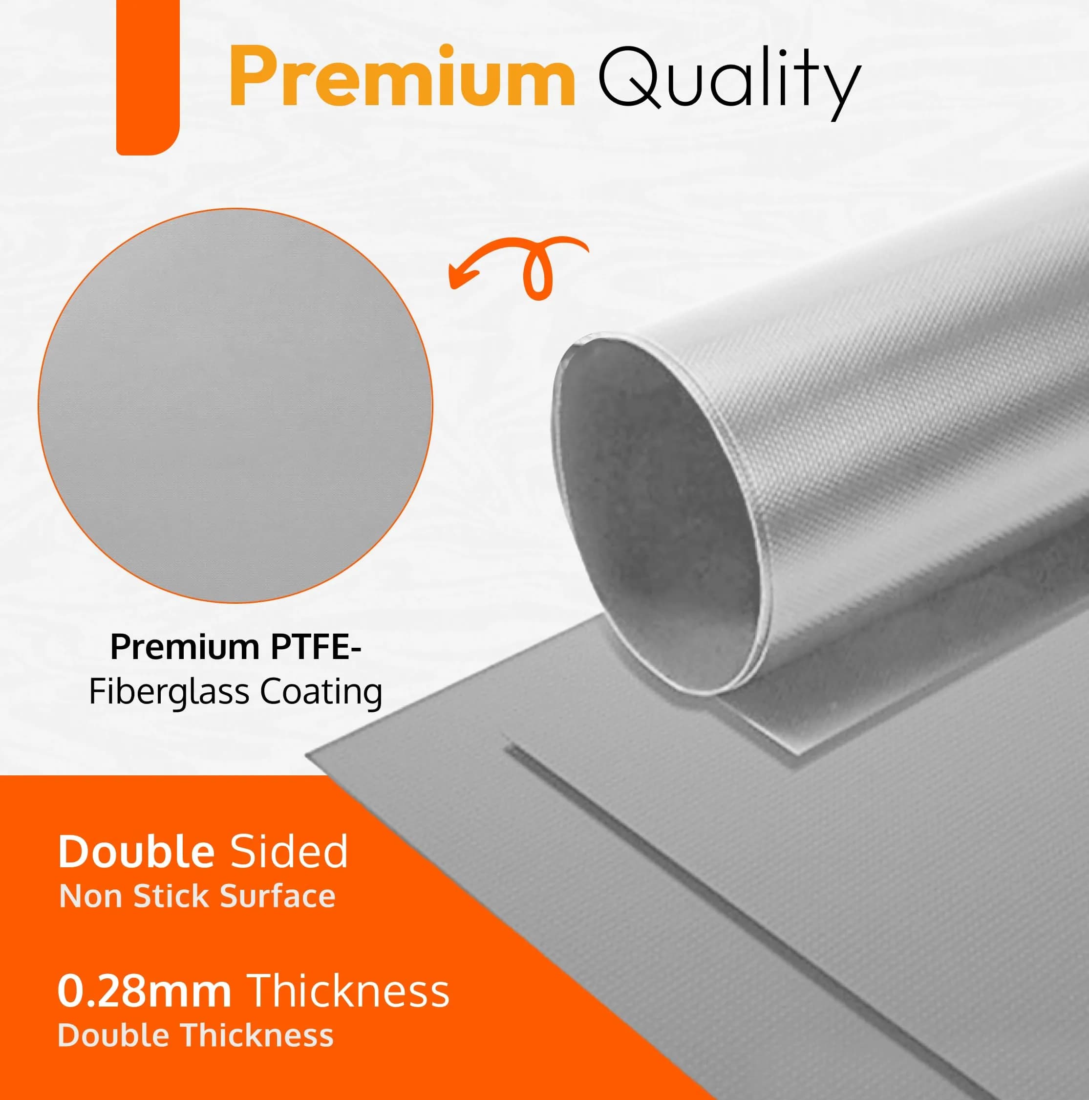 ThreadNanny Silver Teflon Oven Liner Roll 44cm x 190cm (17" x 75") | BPA & PFOA Free, Reusable & Dishwasher Safe - view 6
