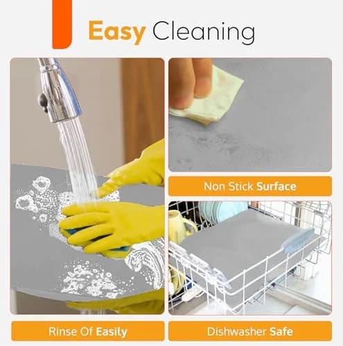 ThreadNanny Silver Teflon Oven Liner Roll 44cm x 190cm (17" x 75") | BPA & PFOA Free, Reusable & Dishwasher Safe thumbnail 8