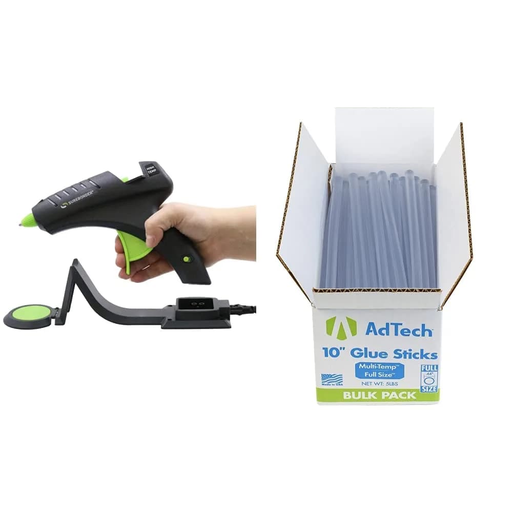 Surebonder Cordless Hot Glue Gun with 85 AdTech Glue Sticks | High Temp 380°F Bonds Metal, Wood, Ceramics - main product image