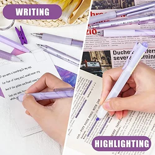 Four Candies Purple Pens, Black Gel Ink, Lavender Series 12ct | Smooth Writing Instrument thumbnail 7